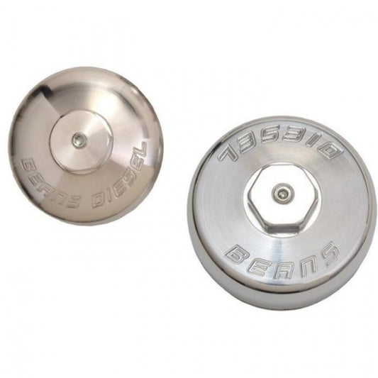 BEANS DIESEL 220024 2-PIECE BILLET FUEL & OIL FILTER CAP SET